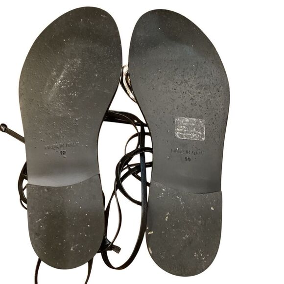 AQUA x Liat Baruch Women's Ilria Ankle Tie Strappy Thong Sandals Size 10 - Picture 7 of 13